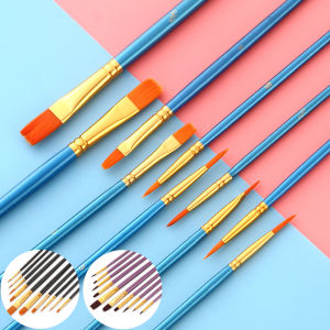 10 PCS Watercolor Paint Brush Set Artists Paint Brush Set Nylon Hair Matte Acrylic Watercolor Fan Shaped Brush