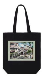 Uniquely Singapore Canvas Tote Bag - Seng Poh Road Tiong Bahru  by local artist Joanna Wong.