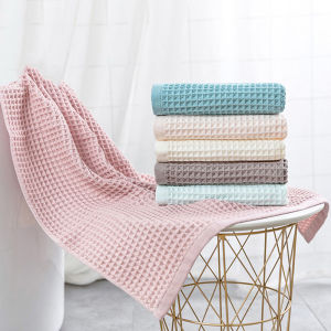 NCNC(OKDEALS01) High Quality Waffle Bathroom Hotel Cotton For Adults Bath Towel Washcloth Face Towel Handkerchief