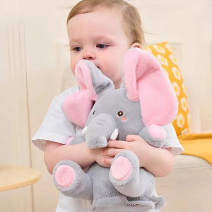 Elephant Stuffed Toys 30cm Peek A Boo Eephant Talking Singing Stuffed Educational Music Toys