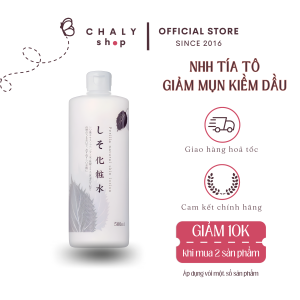 Nước hoa hồng lá tía tô Shiso Lotion giảm viêm giảm mụn 500ml Nhật