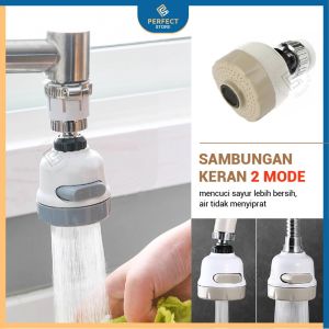 Faucet Spray Water Sambungan Kran Air 360 Derajat Putar 360 Derajat Tombol On Off Cuci Piring Gelas Wastafel Peralatan Dapur Hemat Air Turbo Sprayer Kepala Penyambung Keran Universal
