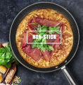 22.5cm 24cm 26Ccm 28cm Non-Stick Frying Pan Black Durable Scratch Resistant Superior Heat Induction Oil Free Cooking. 