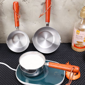 150ML/300ML Stainless Steel Mini Pan Cooking Pot Fry Pan Non Stick Hot Milk Oil Pan Heat Resistant Kitchen Tools