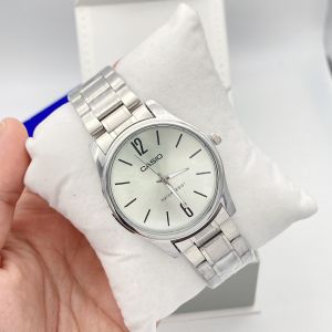 นาฬิกาผู้ชาย นาฬิกาข้อมือชาย นาฬิกาผู้ชายเท่ๆ นาฬิกาคาสิโอ นาฬิกา รุ่น M-VT01GL รุ่นฮิต สายนาฬิกา สแตนเลส หน้าปัดตัวเลข ขนาด 38 มม