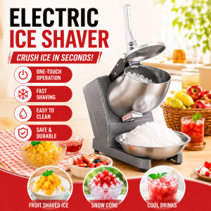 Commercial Ice Crusher Halo Halo Maker Anti Splash Design Large Capacity Hopper Milk Tea Equipment