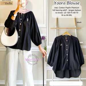 BISA COD - Yora Blouse Bahan Katun Paris Premium / Baju Wanita Terbaru 2023 Kekinian / Atasan Wanita / Atasan Muslimah / Blouse Wanita