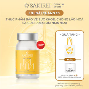 Viên uống bổ sung NMN hỗ trợ sức khỏe làm đẹp da Sakirei Premium NMN 9120 - 3000mg NMN hộp 30 viên