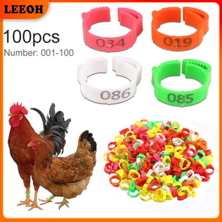 Leg Rings for Chicken Foot Rings Leg Bands Poultry Ankle Bands