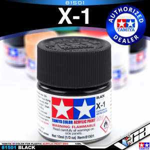 🌈 TAMIYA 81501 X-1 BLACK ACRYLIC MINI 10ML PLASTIC MODEL HOBBY ACTION FIGURE TOY PAINT VCA GUNDAM SINGAPORE