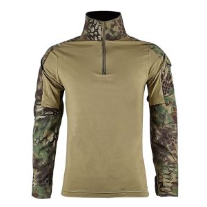 ➦Man Outdoor Tactical Long Sleeve Hiking T-Shirts Cotton Shooting Hunting Camping Long Sleeve Army Tactical Cameouflage.