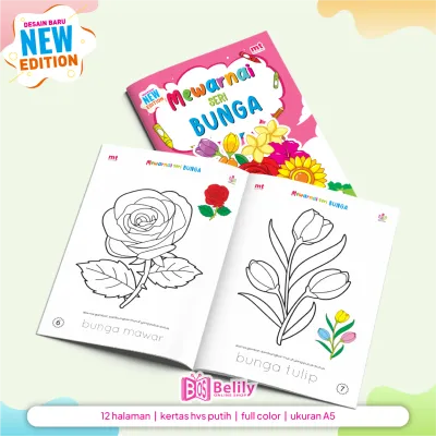 Buku Mewarnai Anak Binatang Bual dll PAUD TK SD (MT)