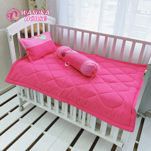 Bộ gối nệm vải cotton cara mềm mát dày dặn cho bé mầm non 2-5 tuổi Tặng kèm túi đựng