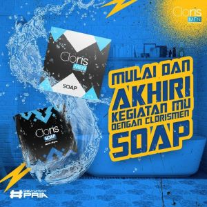 Clorismen Cloris Men Soap 40gr Sabun Pembersih Wajah Pria Penghilang Jerawat Mencerahkan Wajah Yang Kusam & Ampuh Hilangkan Minyak Berlebih