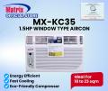 Matrix Aircon Shop PH - MX-KC35 Matrix 1.5HP Window Type Air Conditioner , featuring powerful cooling capacity, energy efficiency, and quiet operation. Enjoy eco-friendly refrigerant, easy installation, and aircon for small room. 