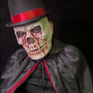 หน้ากากกรามขยับกะโหลกหน้ากากฮาโลวีนแบบน่ากลัวหน้ากากหัวกะโหลกที่สมจริงคอสเพลย์กรามขยับได้แบบเต็มศีรษะน่ากลัวสยองขวัญหน้ากากฮาโลวีนแบบน่ากลัวสำหรับผู้ใหญ่