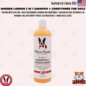 Warren London 2 in 1 Coconut Scented Dog Shampoo + Conditioner for Dogs Helps Dry Itchy Skin