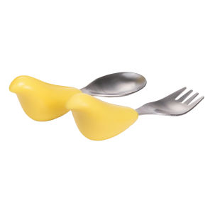 CYD Terra | Baby Kids Spoon and Fork Set | PICABOO | Ergonomic Baby Stainless Steel Cutlery Toddler Utensils | Award Winning iF Design Award