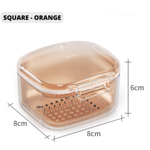 Portable Soaking Dental Case Retainer Mouth Guard Invisible Braces Denture Storage Box Orthodontic