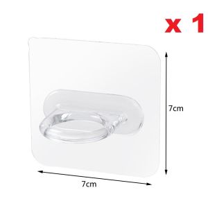 Multifunctional Transparent Ring Sticky Adhesive Wall Hooks Free Punch Shower Gel Bottle Holder Wall Mount Home Bathroom