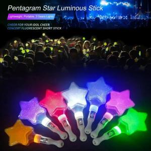 LED Pentagram Star Luminous Glow Cheer Sticks Birthday Wedding Party Cheerful Stick Concert Sticks