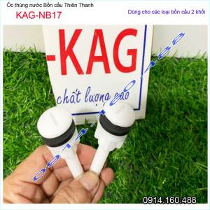Ốc thùng nước bồn cầu Thiên Thanh KAG-NB17 ốc két xí bệt 2 khối nhựa trắng 100% loại 1 không gỉ séc