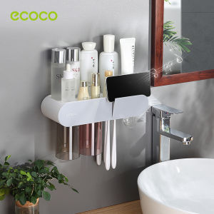 (พร้อมส่ง)ECOCO ที่ใส่แปรงสีฟันในห้องน้ํา ที่เก็บแปรงสีฟัน แบบติดผนัง ที่แขวนแปรงฟัน ที่ใส่แปรงฟัน