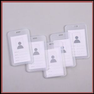 ID Card Kulit Frame Holder Nametag Perlengkapan Kantor