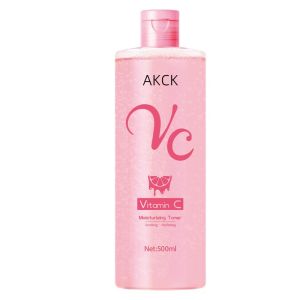 VC Toner Moisturizing and Hydrating to Improve Dullness Tighten Pores Brighten Refresh and Control Oil Can Be Used as Wet Compress Essence Water for Women保湿亮肤粉色VC爽肤水
