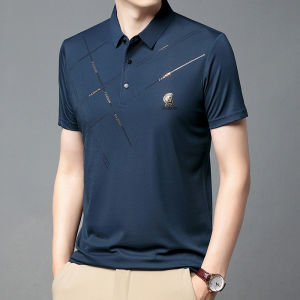 Breathable Cool Polo Shirt for Summer Men  Soft Skin-Friendly  Breathable and Refreshing  Perfect for Young and Middle-aged