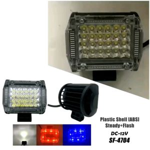 Paket Lampu Tembak LED 24 Mata 2 Mode + Breket Kumis PNP RX King