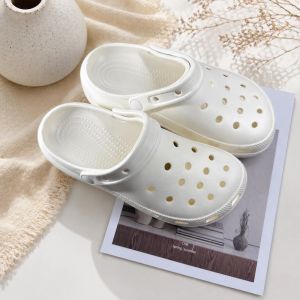 [Free Shipping] Versatile Cloud-Style Perforated Sandals For Women Outdoor Slip-On Beach Shoes Home Slippers WomenS Closed-Toe Slippers