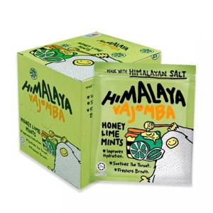 Himalaya Salt Sports Mint Candy Lemon / Vajomba Actiwhoosh Mint /  Vajomba Honey Lime Mints (12 Pkts / Box) Local Stock