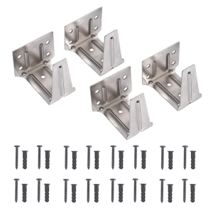 Universals 4Inch Blinds Center Support Brackets 4Pieces Stainless Steel Construction Fit Headrail Installation Set