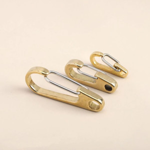 Carabiners Clips D Ring Shape Pure Brass Fashion for Key Ring Hook Durable Useful Tools for Backpackers Hikers Park Rang