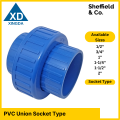 XINGDA PVC Union, Socket type (1/2" , 3/4" , 1" , 1-1/4" , 1-1/2" , 2"). 