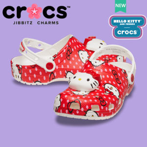 Cross giày trẻ em Hello  Red Classic Clog Dép thoáng khí thoải mái cho bé gái giày đi biển#210577