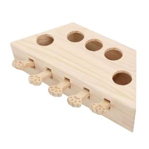 Wooden Pet Cat Toy Fun Whack A Mole Game Cute Pet Supplies Dog Supplies Indoor Outdoor Exercise Puzzle Toy