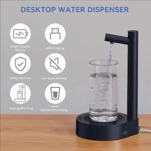 NIGHT PU 6 Gear Switch Intelligent  Water Dispenser Continuous Flow Low-Noise Operation Automatic Water Pump with Base Minimalist Easy To Use Smart Water Bottle Pump Home