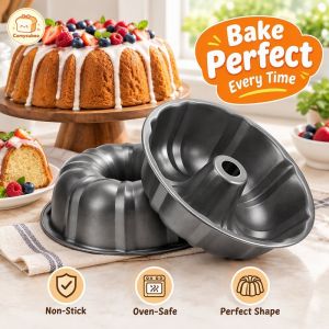 Non Stick Pumpkin Bundt Cake Pan Aluminum Baking Mold Fluted Tube Design Chiffon Sponge Dessert Homemade Oven Safe Bakeware