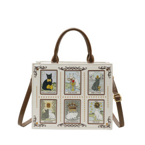 Túi xách cổ điển in hình mèo Tarot Túi đeo chéo vai sáng tạo độc đáo dễ thương Ví cầm tay dung tích lớn cho buổi hẹn hò đi làm2026