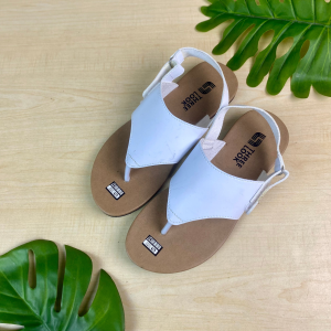 THREELOOK Official - Sendal Wanita Terbaru 2023 Sandal Kulit Wanita Jepit Tali Belakang Flat Nonslip - Aura