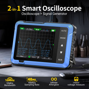 FNIRSI DSO510 2 IN 1 Portable Digital Oscilloscope Signal Generator 48MS/s Sampling Rate 10MHz Bandwidth Electronic Repair Tool