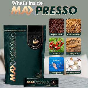 MAXPRESSO HWI Original 100% (5 Sachet)/ Maxpresso Coffee Gingseng