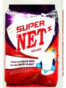 Bột giặt thế hệ mới Super Net 3kg (túi) - Làm Sạch vượt trội với công nghệ DuoClean từ Châu Âu Làm Sạch bột  giặt  quần  áo bột  giặt