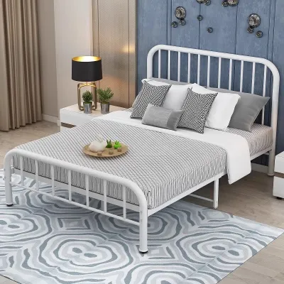 Giường Sắt 1-1.8m Với Thanh Đỡ Bằng khung giường sắt Thép metal platform bed frame khung giường