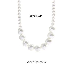 Elegant Imitation Pearl Womens Necklace Big Pearls Beads Choker Necklaces Party Wedding Bride Necklace Jewelry Girls Gifts Necklace Earring for Women Female Trendy Bead Big Pearls Necklace Wedding Bracelet Party Jewelry Gift