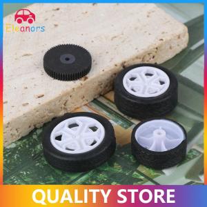[Eleanor] 10PCS PC Toy Wheel Rubber Rim Tyres DIY Mini Technology 4WD Colorful Tires Hole