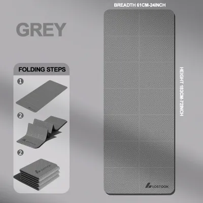 SG Local Inventory 2026 New Foldable Yoga Mat TPE Material 6mm Thickness Non-Slip for Fitness and Outdoor Exercise