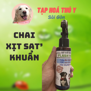dung dịch sát khuẩn flash nano mau lành vết thương cho chó mèo